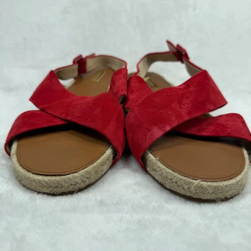 Louise et Cie Isamari‎ Red Suede Espadrille Slingback Sandals 11M LO-ISAMARI-R